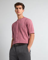 Limon Onion Pink Knitted Cotton T-Shirt