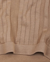 Croten Clay Cream Knitted Cotton T-Shirt