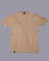 Croten Clay Cream Knitted Cotton T-Shirt