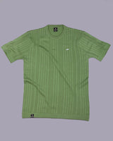 Croten Parrot Green Knitted Cotton T-Shirt