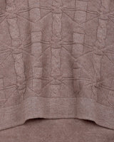 Vertex Coco Cream Knitted Melange Cotton T-Shirt