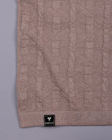 Vertex Coco Cream Knitted Melange Cotton T-Shirt
