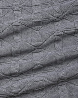 Vertex Cloud Gray Knitted Melange Cotton T-Shirt