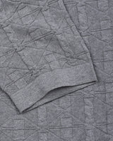 Vertex Cloud Gray Knitted Melange Cotton T-Shirt