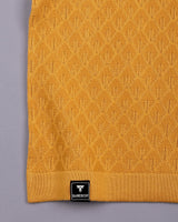 Kernel Turmeric Yellow Knitted Cotton Polo T-Shirt