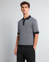 Formin Black Knitted Cotton Polo T-Shirt