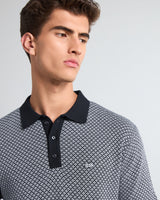 Formin Black Knitted Cotton Polo T-Shirt