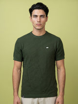 Richmond Hunter Green Knitted Cotton T-Shirt