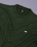 Richmond Hunter Green Knitted Cotton T-Shirt