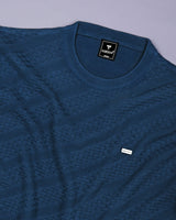 Richmond Tufts Blue Knitted Cotton T-Shirt