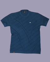 Richmond Tufts Blue Knitted Cotton T-Shirt