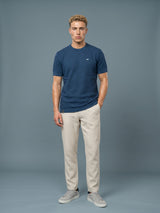 Richmond Tufts Blue Knitted Cotton T-Shirt