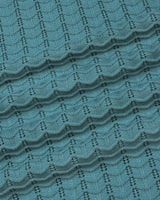 Ozone Teal Green Knitted Cotton Polo T-Shirt