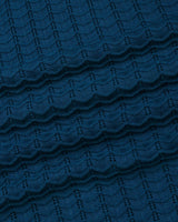 Ozone Steel Blue Knitted Cotton Polo T-Shirt