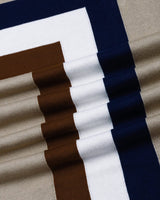 Kelvin Cream Knitted Cotton Zipper Polo Designer T-Shirt