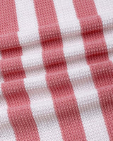 Prime Salmon Peach With White Knitted Cotton Polo T-Shirt