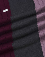 Formora Wine With Gray Knitted Cotton T-Shirt