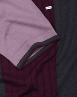 Formora Wine With Gray Knitted Cotton T-Shirt
