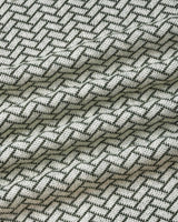 Loomiza Cream With Green Knitted Cotton Polo T-Shirt