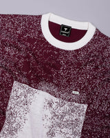 Bloom Wine Purple With White Knitted Cotton T-Shirt