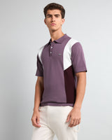 Ashton Onion Pink With White Knitted Cotton Polo T-Shirt