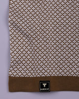 Formin Peanut Brown Knitted Cotton Polo T-Shirt