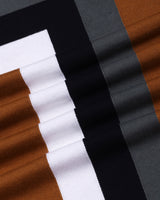 Kelvin Mustard Brown Knitted Cotton Zipper Polo Designer T-Shirt