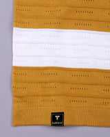 Eclair Turmeric Yellow Knitted Cotton Zipper Polo T-Shirt