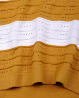 Eclair Turmeric Yellow Knitted Cotton Zipper Polo T-Shirt