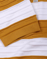 Eclair Turmeric Yellow Knitted Cotton Zipper Polo T-Shirt