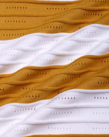 Eclair Turmeric Yellow Knitted Cotton Zipper Polo T-Shirt