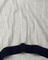 Venosa Cream Knitted Cotton Zipper Polo T-Shirt