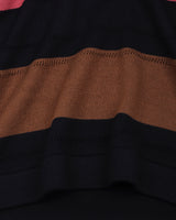 Mistral Black Multicolor Stripe Knitted Cotton Polo T-Shirt