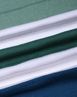 Mistral Blue Multicolor Stripe Knitted Cotton Polo T-Shirt