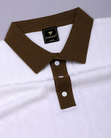 Weflon White Knitted Cotton Polo T-Shirt