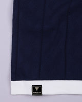 Weflon Blue Knitted Cotton Polo T-Shirt