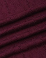 Weflon Wine Red Knitted Cotton Polo T-Shirt