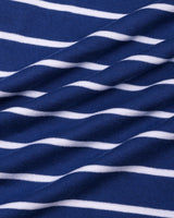 Yorkton Blue Stripe Knitted Cotton Zipper Polo T-Shirt