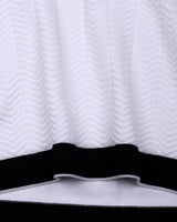 Ternary Black And White Knitted Cotton Polo T-Shirt