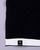 Turtle Black Knitted Cotton Polo T-Shirt