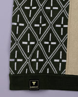 Pixin Green With Cream Knitted Cotton T-Shirt