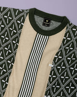 Pixin Green With Cream Knitted Cotton T-Shirt