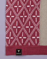 Pixin Dusty Pink With Cream Knitted Cotton T-Shirt