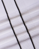 Blozen White Knitted Cotton Polo T-Shirt