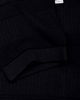 Venus Black Knitted Cotton Polo T-Shirt