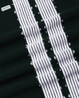 Unix Green With White Knitted Cotton Polo T-Shirt