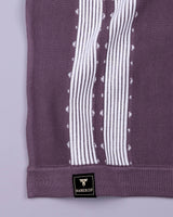 Unix Onion Pink With White Knitted Cotton Polo T-Shirt