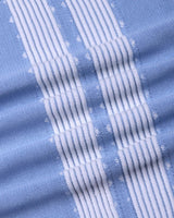 Unix SkyBlue With White Knitted Cotton Polo T-Shirt