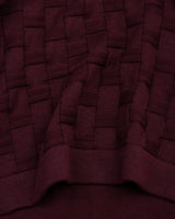 Flamora Wine Red Knitted Cotton Polo T-Shirt