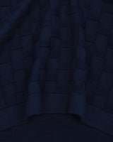 Flamora NavyBlue Knitted Cotton Polo T-Shirt